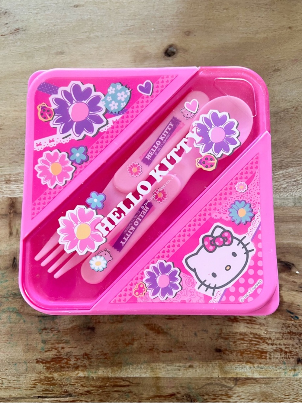 Hello Kitty Hot Pink Floral Bento Set